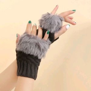 Fingerless Fur Gloves